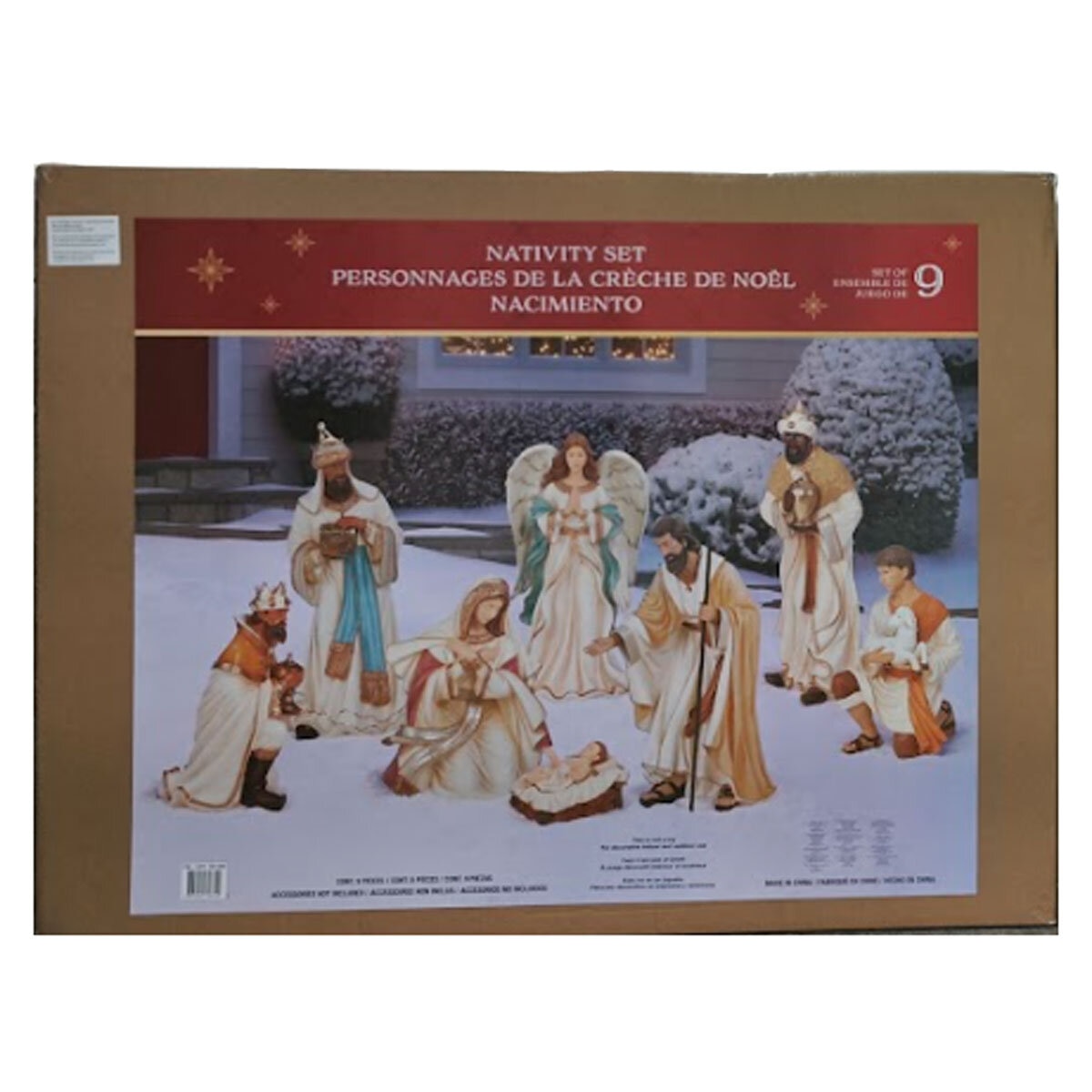 3ft (104cm) Outdoor 9 Piece Nativity Set