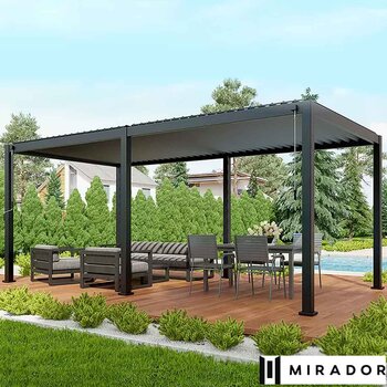 Mirador 10ft x 20ft (3 x 5.9m) Louvered Aluminium Pergola Mirador 10ft x 20ft (3 x 5.9m) Louvered Aluminium Pergola