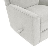 True Innovations Paxley Grey Fabric Swivel Recliner Chair