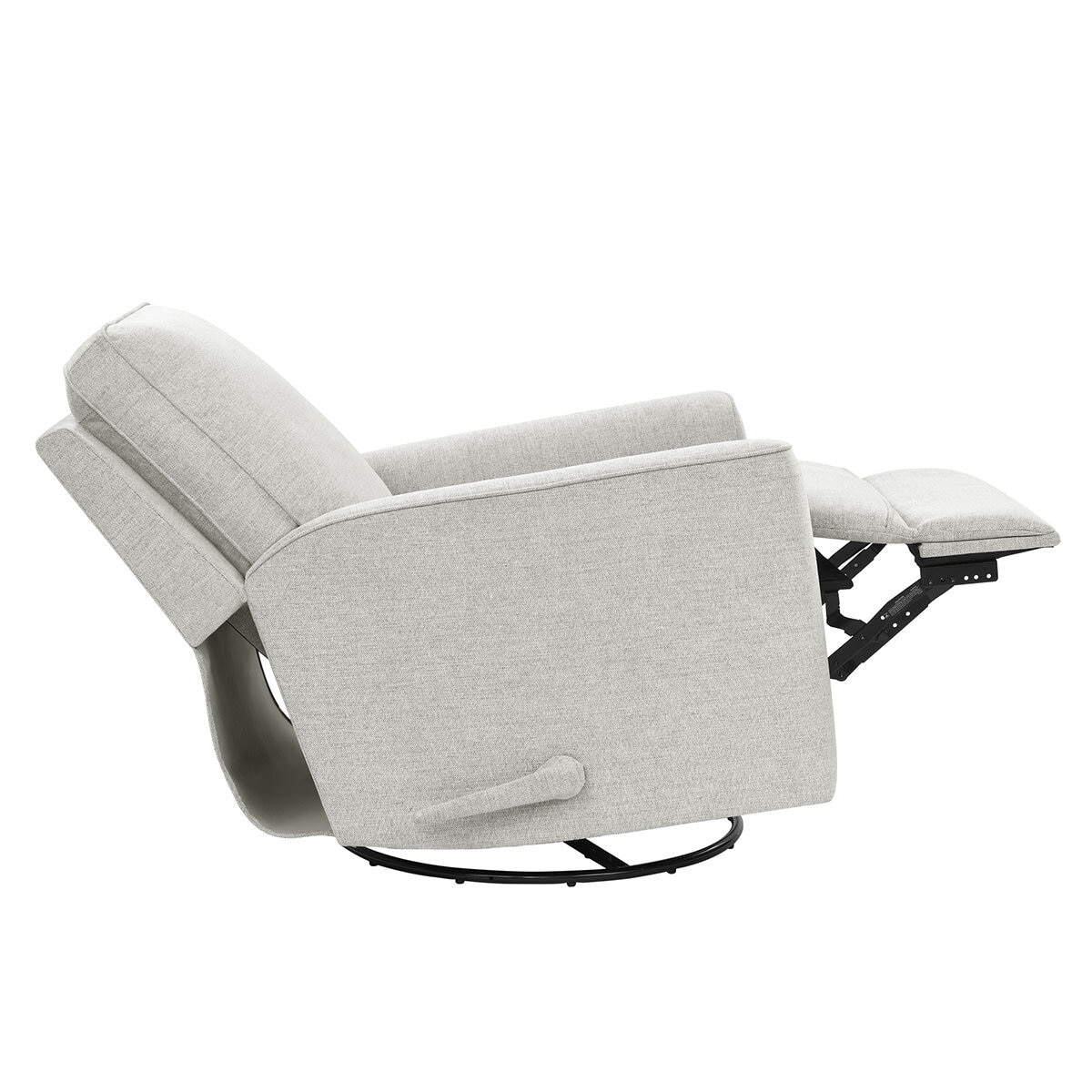 True Innovations Paxley Grey Fabric Swivel Recliner Chair