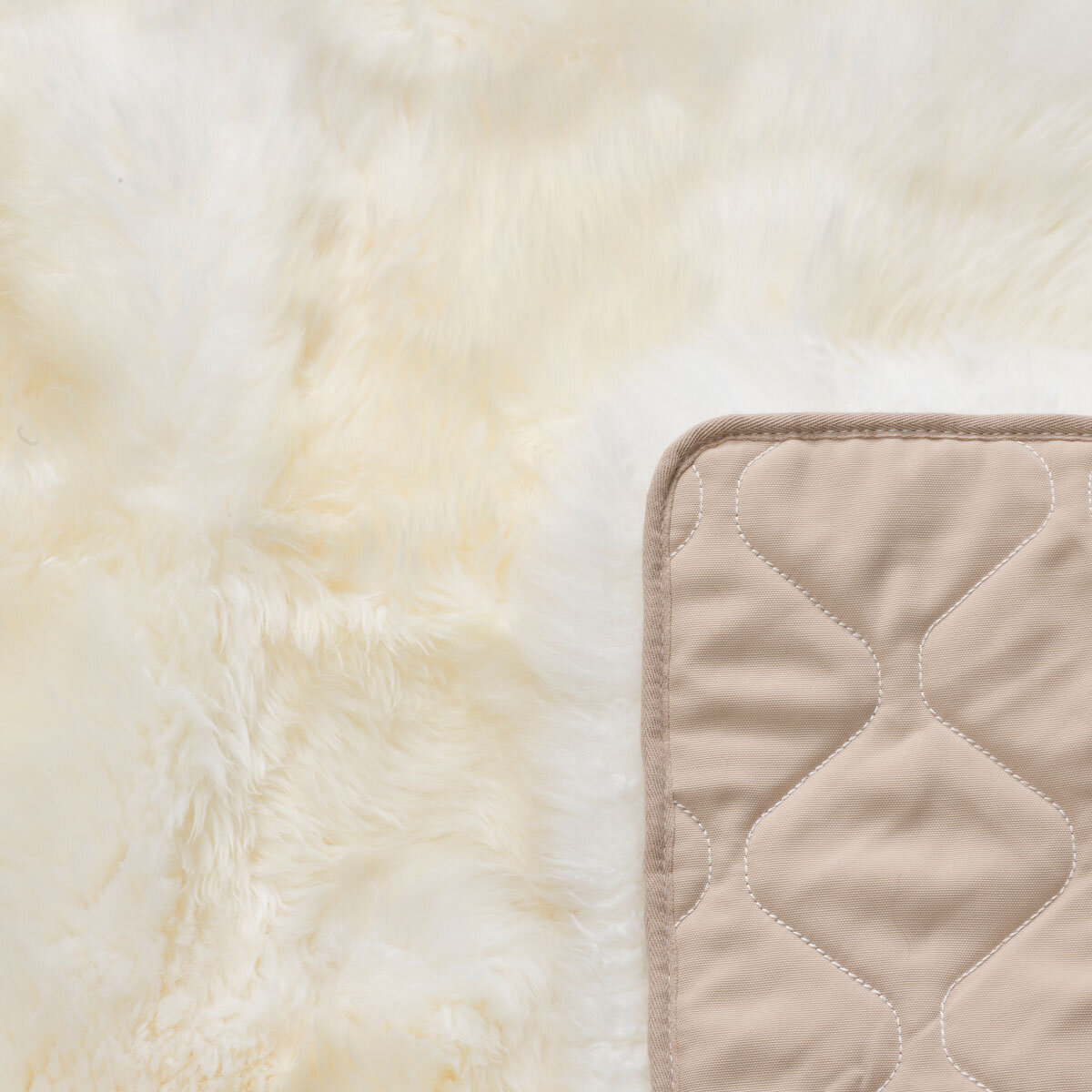 Bowron Sheepskin Area Rug 120 x 180cm in Ivory