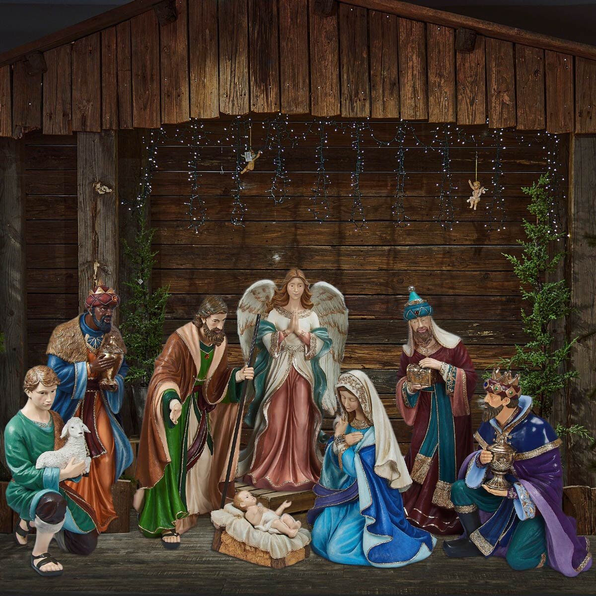 3ft (104cm) Outdoor 9 Piece Nativity Set