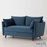 Swyft Model 08 Blue Velvet Double Sofa Bed