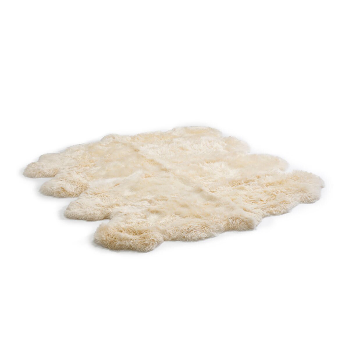 Bowron Longwool 100% Sheepskin Octo Rug, Champagne