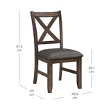 Blakely Brown Bonded Leather Dining Chairs, 2 Pack