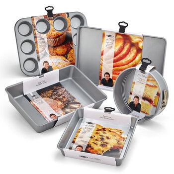 Stellar James Martin Non-Stick Steel Bakeware Set, 5 Piece Stellar James Martin Non-Stick Steel Bakeware Set, 5 Piece