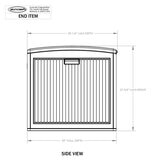 Suncast 4ft 7" x 2ft 5" (1.4 x 0.7m) Horizontal 605 Litre Extra Large Outdoor Storage Deck Box