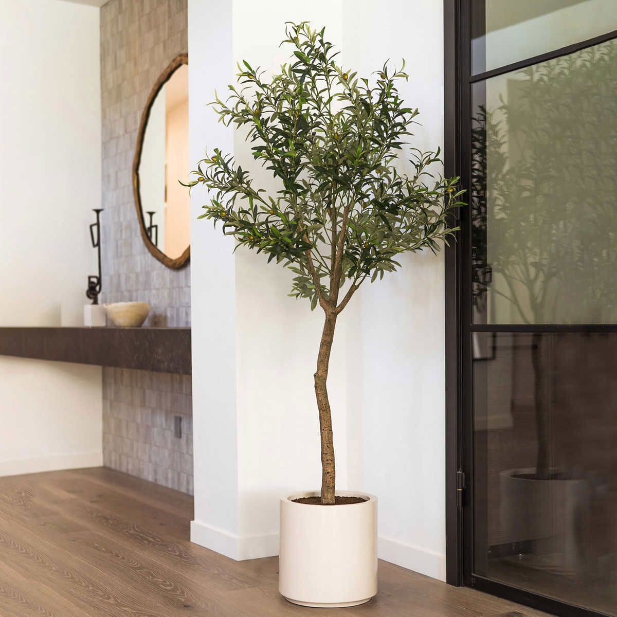 Artificial 6.5ft Olive Tree in Planter | Costco Iceland