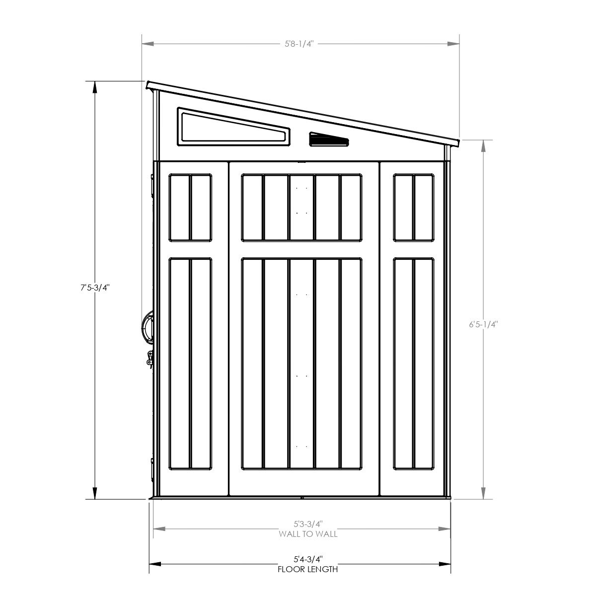 Suncast 6ft 2" x 5ft 8" (1.89 x 1.73m) Modern Storage Shed