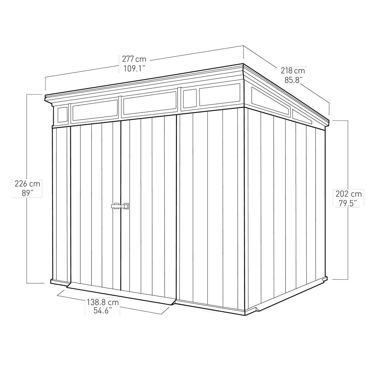 Keter Artisan 9ft 1" x 7ft 2" (2.8 x 2.2m) Storage Shed