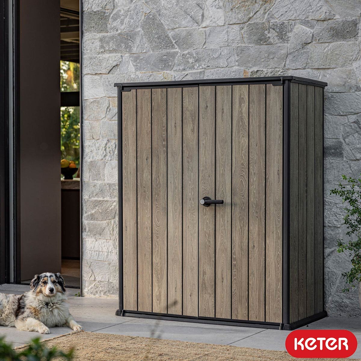 Keter Ashwood Signature Alto 4ft 6" x 2ft 4" (1.4 x 0.7m) 1,415 Litre Vertical Storage Shed with Shelves