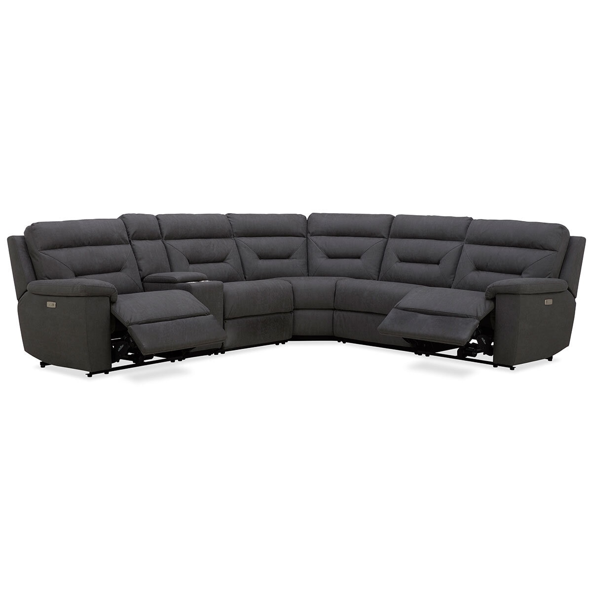 Gilman Creek Justin Grey Fabric Power Reclining Sectional Sofa