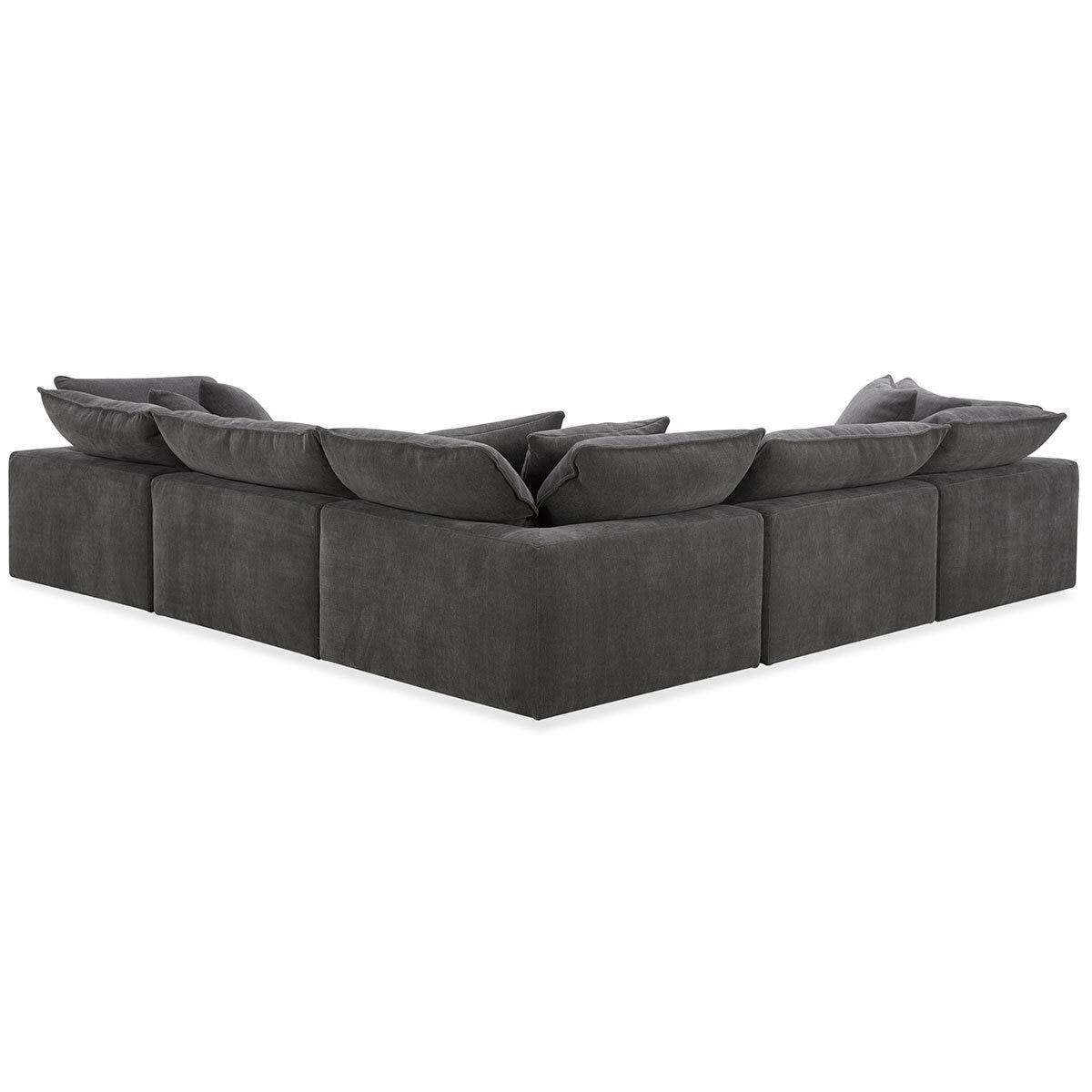 Aiden & Ivy Sereen Dark Grey Fabric 6 Piece Modular Sofa