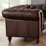 Allington 2 Seater Brown Leather Chesterfield Sofa