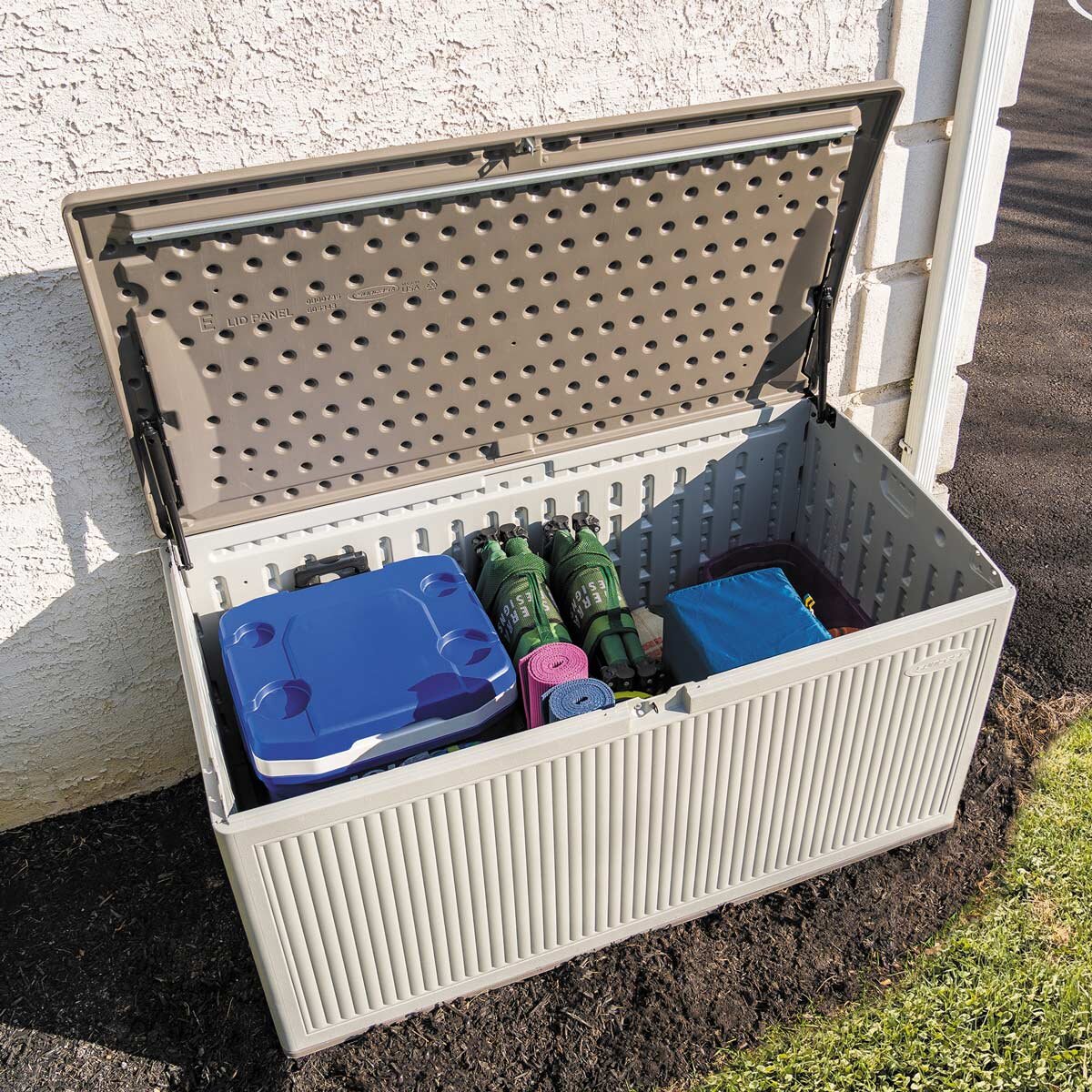 Suncast 4ft 7" x 2ft 5" (1.4 x 0.7m) Horizontal 605 Litre Extra Large Outdoor Storage Deck Box