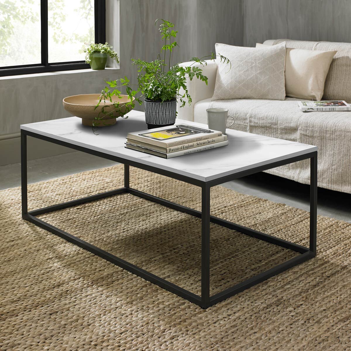 Bentley Designs Sofia White Sintered Stone Coffee Table