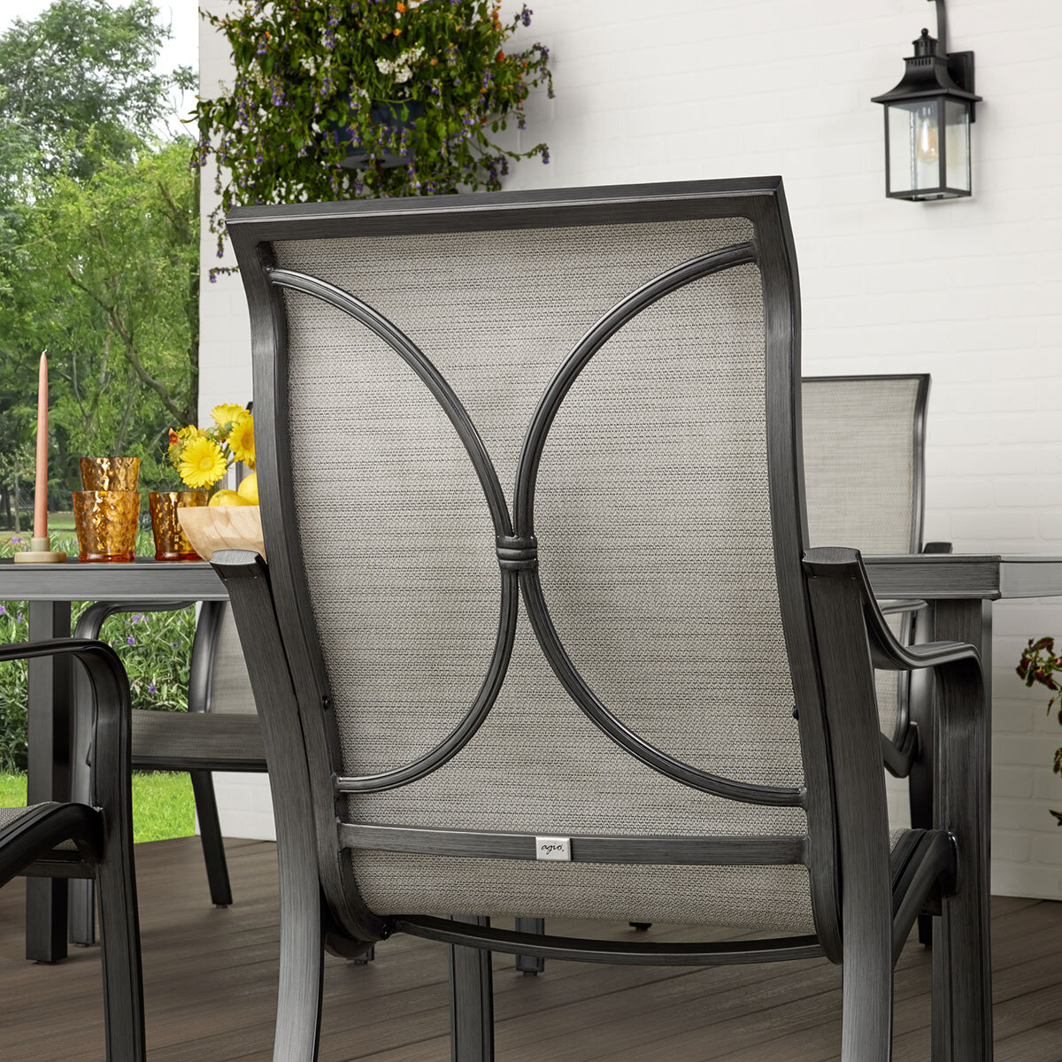 Agio Alki 7 Piece Sling Dining Set + Cover